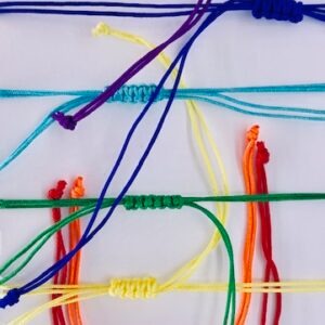 Verstellbare 7-Chakra-Klee-Armbänder