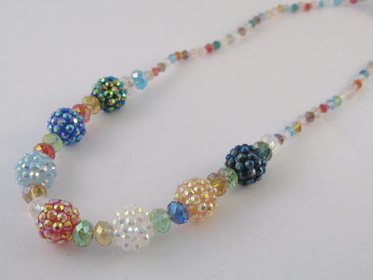 Imitatie Shamballa ketting gemixt