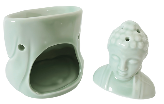 Jade Meditatie Boeddha Oliebrander – Luxe