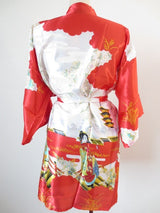 Japanse kimono Kort rood