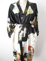 Japanse kimono Lang zwart