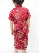 Kinderjurk draak phoenix donker rood