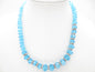 kristallen ketting met diamant blauw