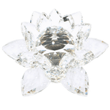 Crystal Lotus Flower Ornament on Stand (Medium)