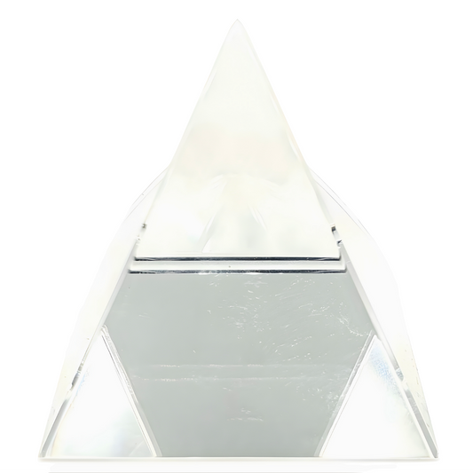 Kristalpiramide Helder Wit 8 × 8 cm