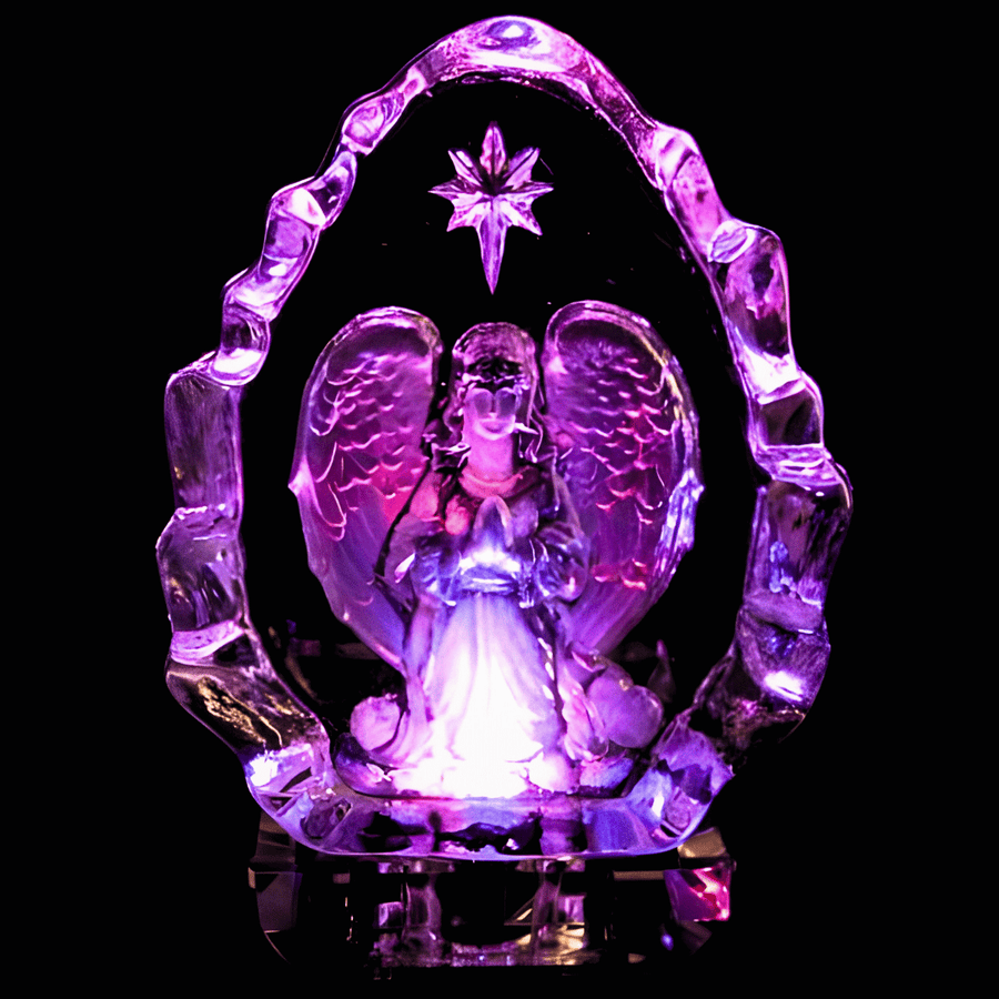 Kristal plat Engel biddend