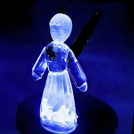 Kristalglas Staande Engel Beeldje – Groen (12 cm)