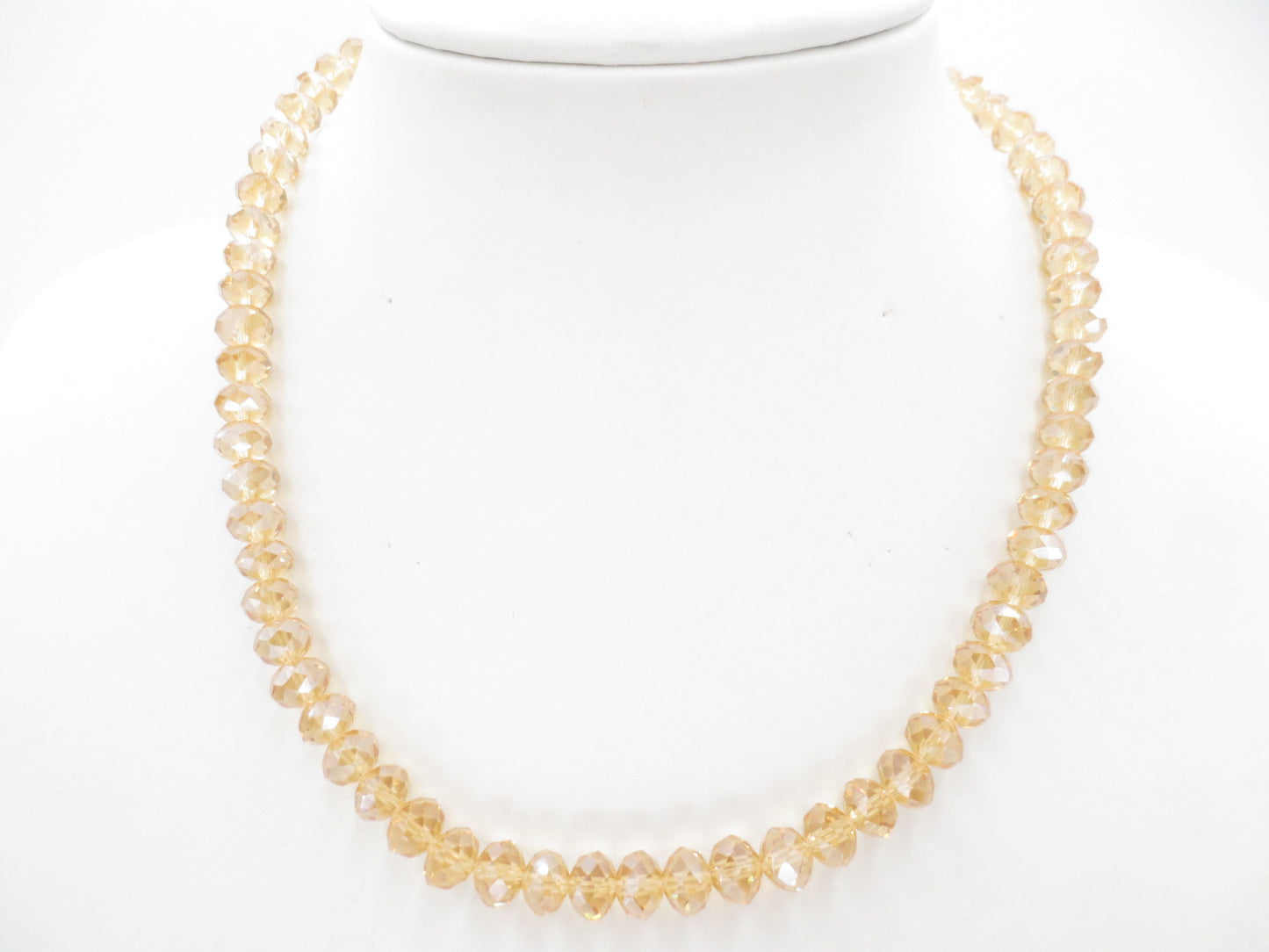 Kristall Halskette dnn gelb