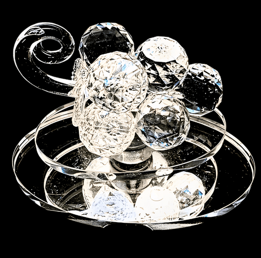 Kristalglas druiventros op draaiplateau – Middel