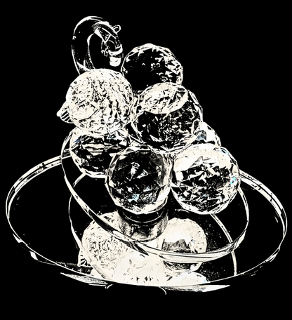 Kristalglas druiventros op draaiplateau – Middel