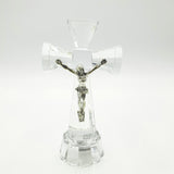 Kristallen kruis met Jezus – 13,5 cm
