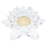 Kristallen lotus theelichthouder 11 cm