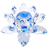 Kristallen lotusbloem blauw 10 cm (klein)