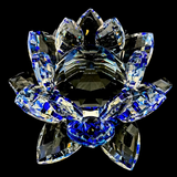 Kristallen lotusbloem blauw 10 cm (klein)