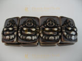 Lachende Boeddha armband II Bruin