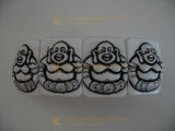 Lachende Boeddha armband II Wit