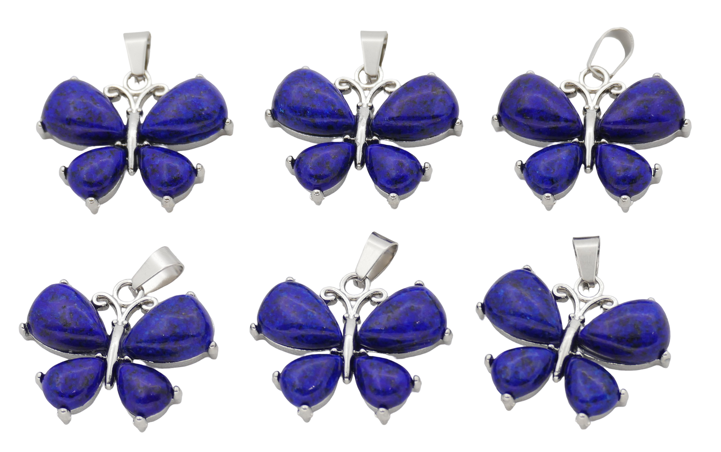 Lapis Lazuli Schmetterling-Anhänger aus Edelstein (Set met 6 Stück)