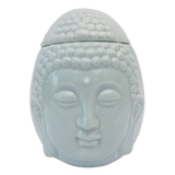 Keramische Boeddha Hoofd Oliebrander Lichtblauw (Luxe)