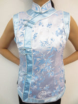 licht blauw met bloemen - 36