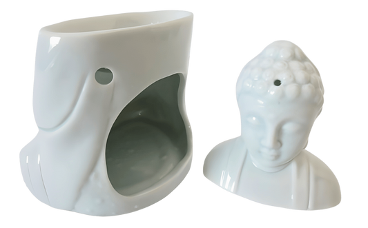 Licht blauwe meditatie Boeddha oliebrander luxe