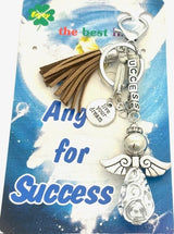 Lichtbruine "SUCCESS" Angel Sleutelhanger met Tassel