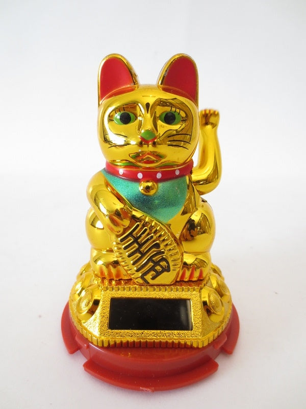 Lucky Cat Solarlamp Goud (klein)