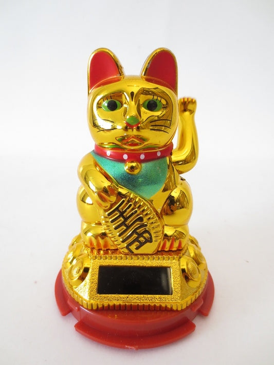 Lucky Cat Solarlamp Goud (klein)