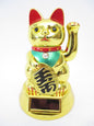 Lucky Cat Solarlamp Goud (middel)