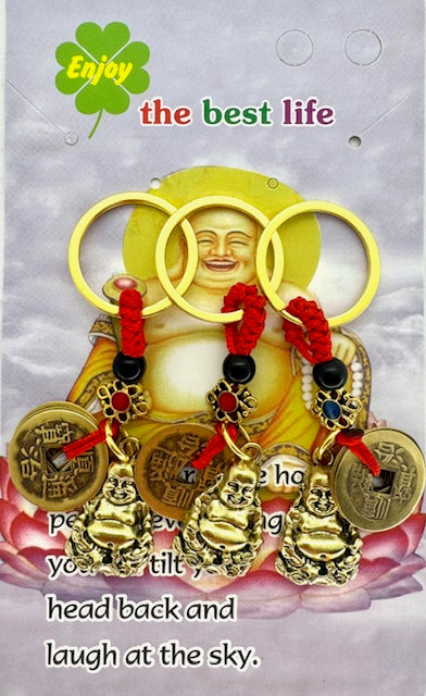 Lucky Coins Boeddha Sleutelhanger (Goud)