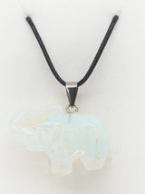 Luxe Olifant Pendant Ketting - Opaliet
