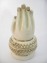 Mediterende handen wierook/kegelbrander wit