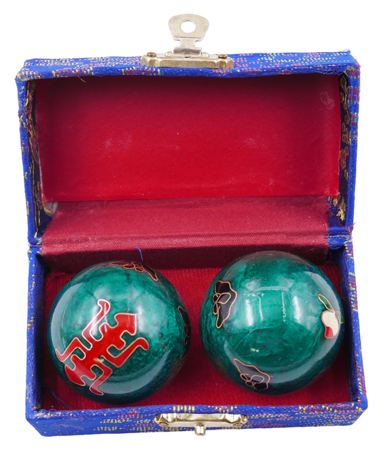 Meridiankugel groen met Long Life Zeichen - 4cm