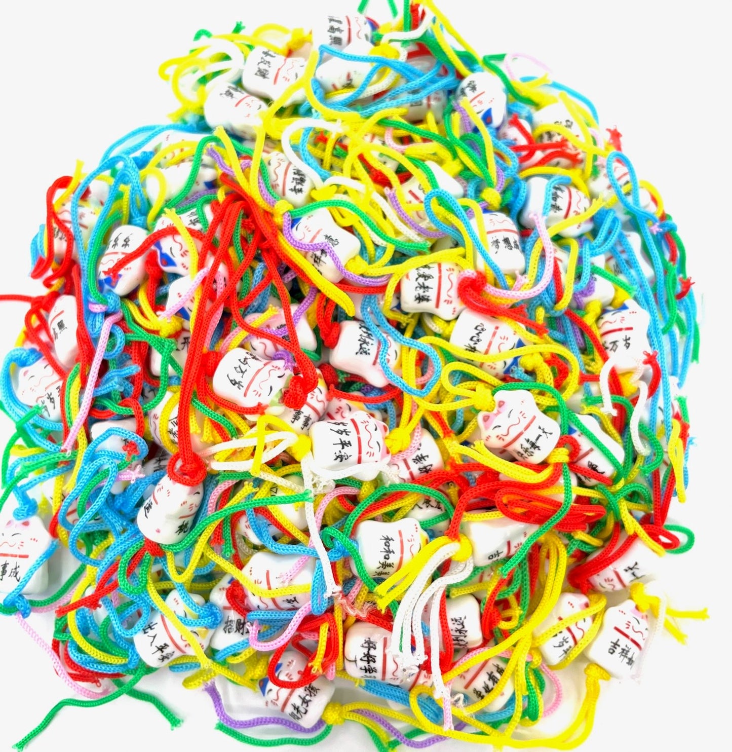 Mini Lucky Cat Glücksanhänger uit Porzellan (100 stuks)