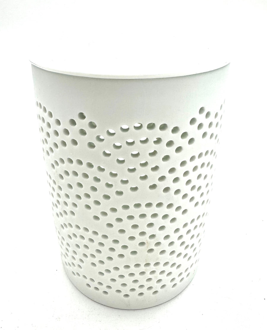 Keramische oliebrander golven wit
