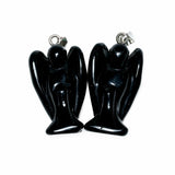 Onyx Edelsteen Engel Hanger (2 stuks)