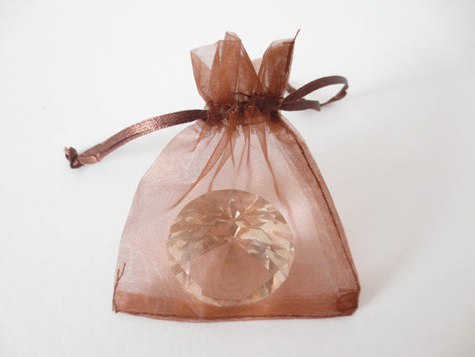 Organza Zakjes 10 x 15 cm - Bruin (100st)