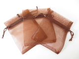 Organza Zakjes 10 x 15 cm - Bruin (100st)