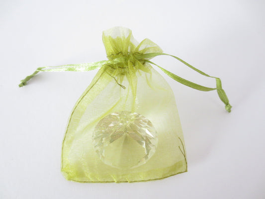Organza Zakjes 10 x 15 cm - Olijfgroen (100st)