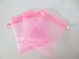 Organza Zakjes 10 x 15 cm - Roze (100st)
