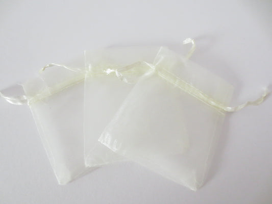 Organza Zakjes 7.5 x 10 cm - Creme (100st)
