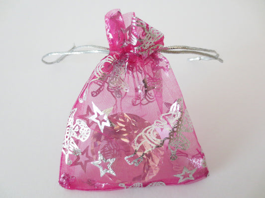 Organza Zakjes Engelen - 7.5cm x 10cm