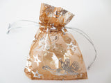 Organza Zakjes Engelen Bruin - 13cm x 20cm