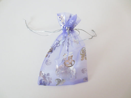 Organza Zakjes Geluk ''Fu'' Lila - 10cm x 15cm