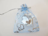 Organza Gifts bag Light Blue - 13cm x 15cm