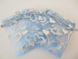 Organza Zakjes Hartjes Licht Blauw - 10cm x 15cm