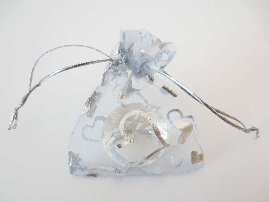 Organza Gifts bag Silver - 13cm x 20cm