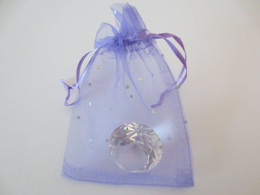Organza Zakjes Stippeltje Lila - 13cm x 20cm