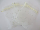 Organza Zakjes Stippeltje Wit - 13cm x 20cm