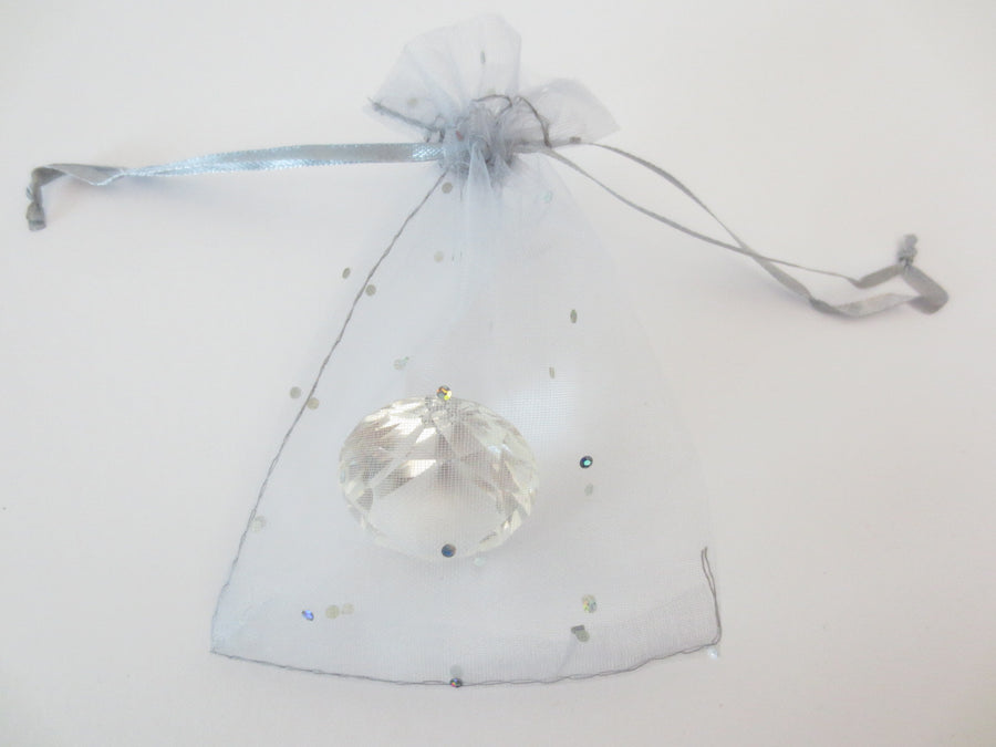 Brilliant Organza bag Silver - 13cm x 20cm