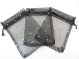 Brilliant Organza bag Black - 13cm x 20cm